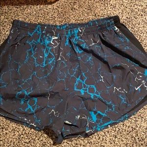 Black with blue Nike Dri-fit shorts!